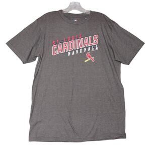 MLB Genuine Merchandise STL Cardinals T Shirt‎ Adult Large Gray S/S Logo